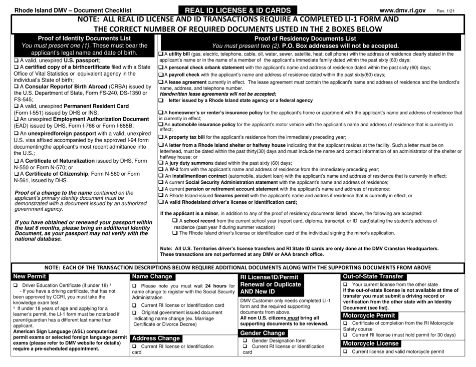 Form CDL-1 Application for Commercial Drivers License - Rhode Island, Page 3