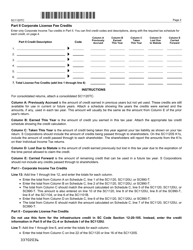Form SC1120-TC Corporate Tax Credits - South Carolina, Page 2