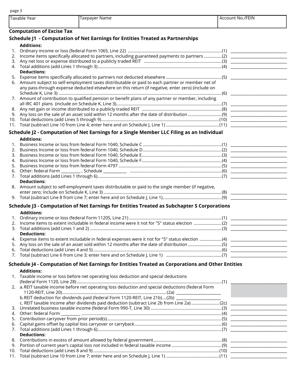 Form FAE170 (RV-R0011001) Franchise and Excise Tax Return - Tennessee, Page 3