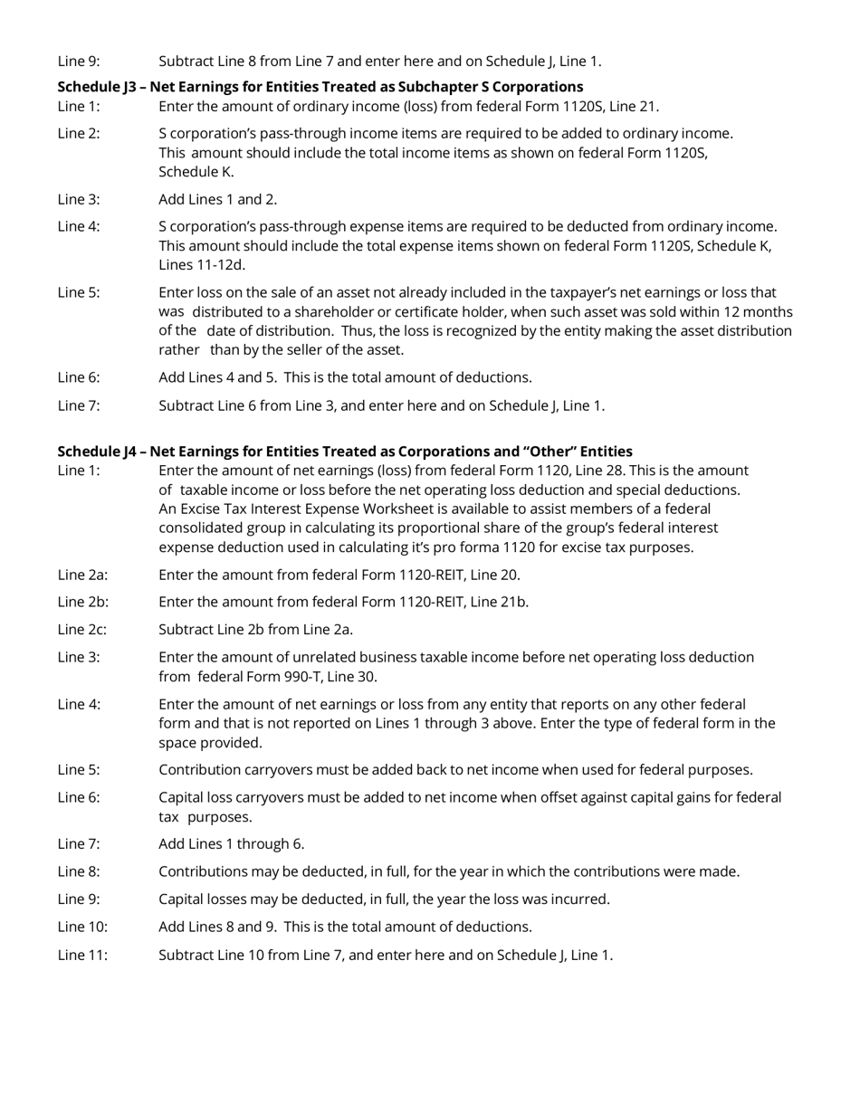 Instructions for Form FAE170, RV-R0011001 Franchise and Excise Tax Return - Tennessee, Page 7