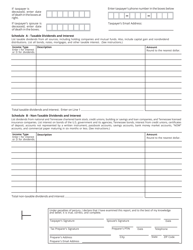 Form INC250 (RV-R0003501) Individual Income Tax Return - Tennessee, Page 2
