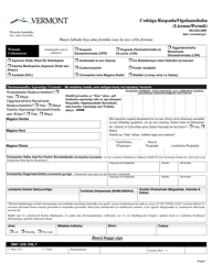 Form VL-021SOM Application for License/Permit - Vermont (Somali)