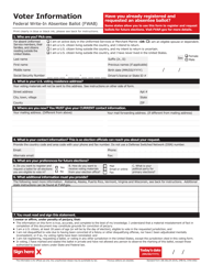 Form SF-186 &quot;Federal Write-In Absentee Ballot&quot;, Page 2