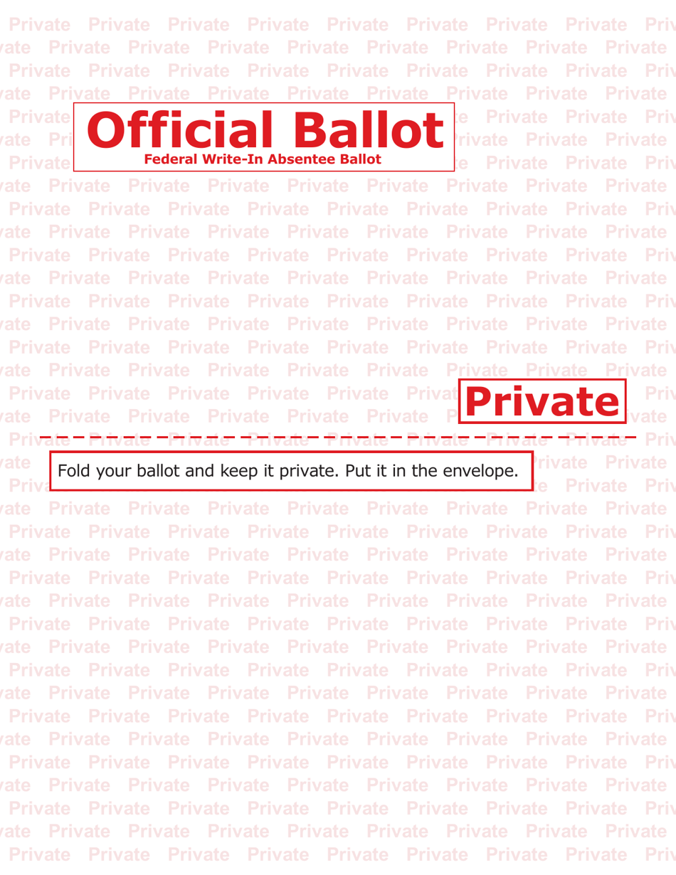 Form SF-186 Federal Write-In Absentee Ballot, Page 4