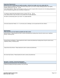 DSHS Form 15-387 Children&#039;s Respite Application - Washington, Page 3