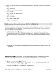 Form TCEQ-20885 Part II Application Form for New Permit or Permit Amendment for a Municipal Solid Waste Landfill Facility - Texas, Page 4
