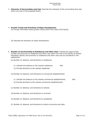 Form TCEQ-20885 Part II Application Form for New Permit or Permit Amendment for a Municipal Solid Waste Landfill Facility - Texas, Page 5