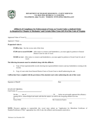 Affidavit of Compliance for Enforcement of Liens on Vessels as Required by Chapter 4, Mechanics&#039; and Certain Other Liens 43-34 of the Code of Virginia - Virginia, Page 5