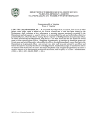 Form BRT-023 Notice of Levy of Execution - Virginia, Page 2