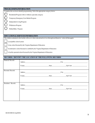 Form 032-08-0099-02-ENG Renewal Application for a License to Operate a Children&#039;s Residential Facility (Crf) - Virginia, Page 3