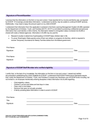 DCYF Form 05-006 Eceap Prescreen and Application (Combined Form) - Washington, Page 10