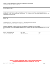 DCYF Form 13-001 Applicant Medical Report - Confidential - Washington (English/Nuer), Page 2