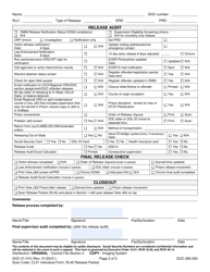 Form DOC01-010 Audit Checklist - Central File - Washington, Page 3