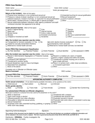 Form DOC02-382 Prea Data Collection Checklist - Washington, Page 2