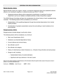 Form DOC14-030 Offender Reentry Community Safety Program Referral - Washington, Page 2