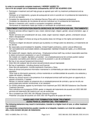 Form DOC14-039ES Substance Use Disorder Treatmant Participation Requirements - Washington (English/Spanish), Page 2