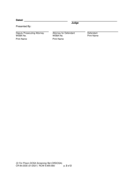 Form CR84.0330 Order for Prison Dosa Screening Report Per Rcw 9.94a.660 (Ordosa) - Washington, Page 2