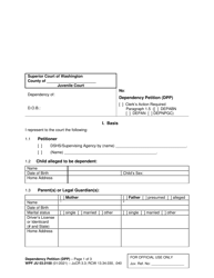 Document preview: Form WPF JU03.0100 Dependency Petition (Dpp) - Washington