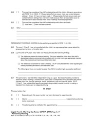 Form WPF JU03.0560 Legally Free - Order After Hearing Dependency Review/Permanency Planning - Washington, Page 5