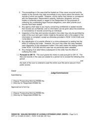 Form WPF JU10.0320 Order Re: Sealing Records of Juvenile Offender (Orsf, Orsfd) - Washington, Page 5