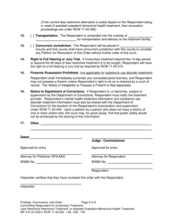 Form MP410 Findings, Conclusions, and Order Committing Respondent for Involuntary Treatment or Less Restrictive Alternative Treatment, or Assisted Outpatient Behavioral Health Treatment (14-day, 90-day LRA, 90-day Aot) - Washington, Page 6