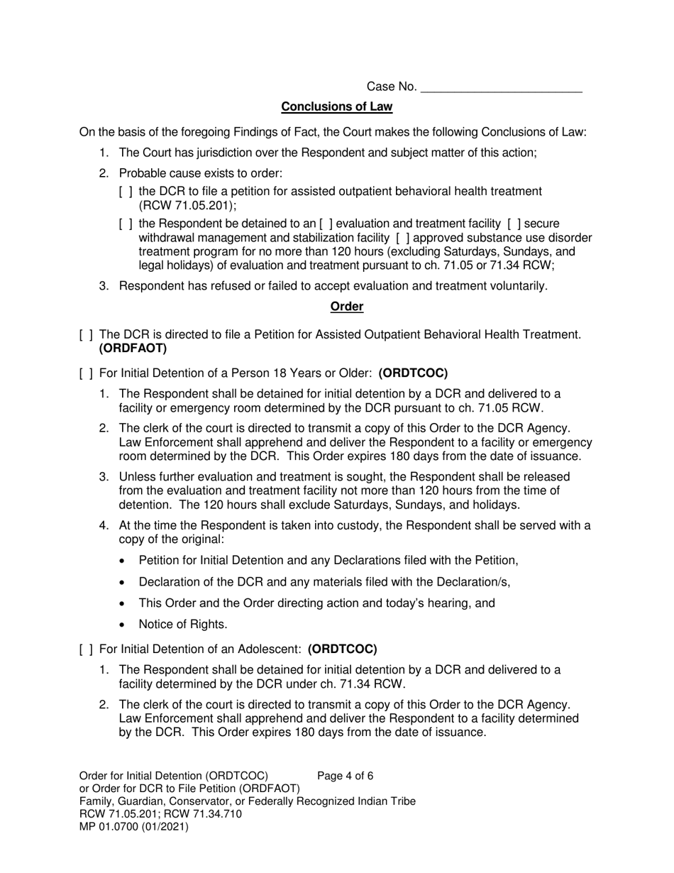 Form MP01.0700 Joels Law Order for Initial Detention - Washington, Page 4