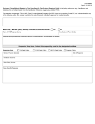 Form H0005 Policy Clarification Request - Texas, Page 2