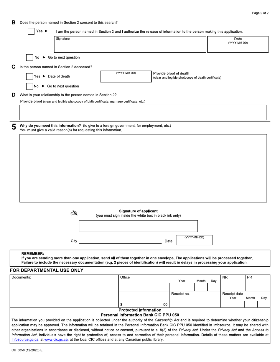 Form CIT0058 Download Fillable PDF or Fill Online Application for a ...