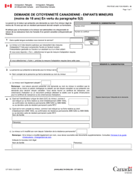Forme CIT0003 Demande De Citoyennete Canadienne - Enfants Mineurs - Canada (French)