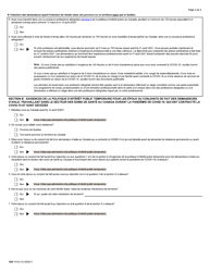 Forme IMM1018 Annexe 1 Voie D&#039;acces a La Residence Permanente DES Travailleurs De La Sante (Pandemie De Covid-19) - Canada (French), Page 2