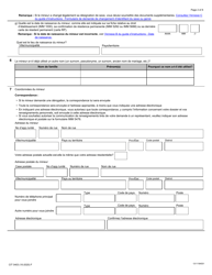 Forme CIT0403 Demande De Citoyennete Canadienne - Mineurs (Moins De 18 Ans) En Vertu Du Paragraphe 5(1) - Canada (French), Page 2