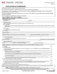 Forme IMM5481 Evaluation Du Parrainage - Enfants a Charge - Canada (French)