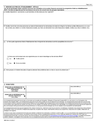 Forme IMM5494 Plan D&#039;aide a L&#039;etablissement: Parrainage D&#039;aide Conjointe - Canada (French), Page 2
