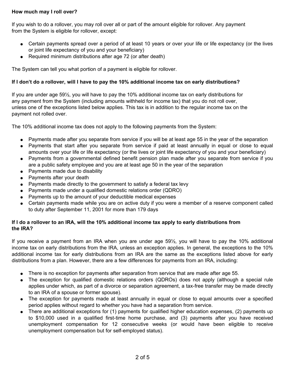 Form 332 Cash Balance Account (Cba) Distribution Request - Arkansas, Page 3