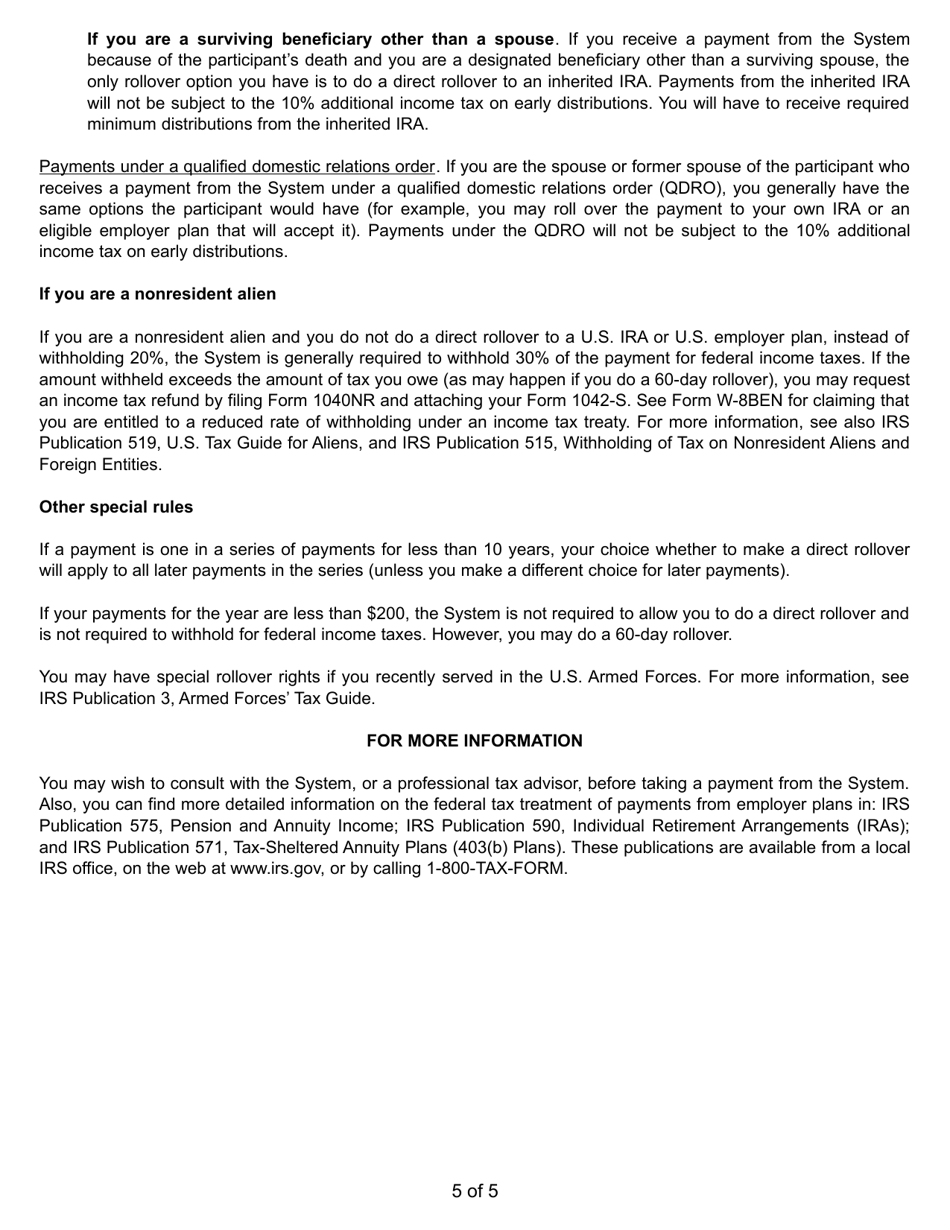 Form 332 Cash Balance Account (Cba) Distribution Request - Arkansas, Page 6