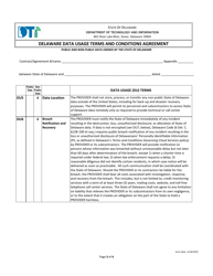 Delaware Data Usage Terms and Conditions Agreement - Delaware, Page 3
