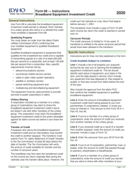 Form 68 (EFO00038) Broadband Equipment Investment Credit - Idaho, Page 2