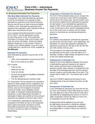 Form 41ES (EFO00026) Estimated Tax Payment/Extension of Time Payment Business Income Tax - Idaho, Page 2