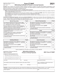 Form CT-W4P Withholding Certificate for Pension or Annuity Payments - Connecticut