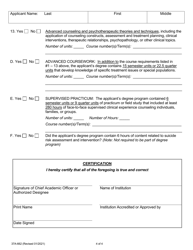 Form 37A-662 Professional Clinical Counselor Degree Program Certification - Out-of-State Degree - California, Page 4