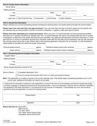 Form IL532 3052 (LPC705) Drycleaner Environmental Response Trust Fund Drycleaner License Application Form - Illinois, Page 2