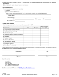 Form IL532 3054 (LPC707) Drycleaner Environmental Response Trust Fund Reimbursement Request - Illinois, Page 2