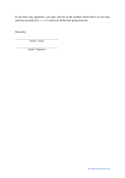At-Will Termination Letter Template, Page 2