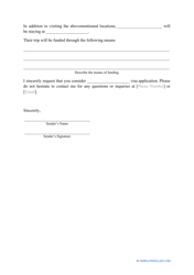 Invitation Letter for Schengen Visa Template, Page 2