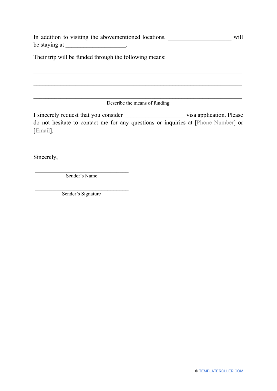 Invitation Letter for Schengen Visa Template - Fill Out, Sign Online ...