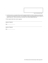 Form F0006 Articles of Organization Limited Liability Company &quot; Domestic - South Carolina, Page 3