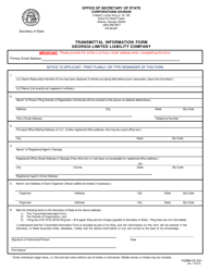 Document preview: Form CD231 Transmittal Information - Georgia Limited Liability Company - Georgia (United States)