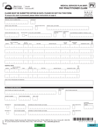 Document preview: Form HLTH1915 Medical Services Plan (Msp) Pay Practitioner Claim - British Columbia, Canada
