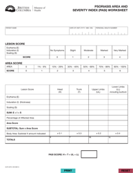 Document preview: Form HLTH5379 Psoriasis Area and Severity Index (Pasi) Worksheet - British Columbia, Canada