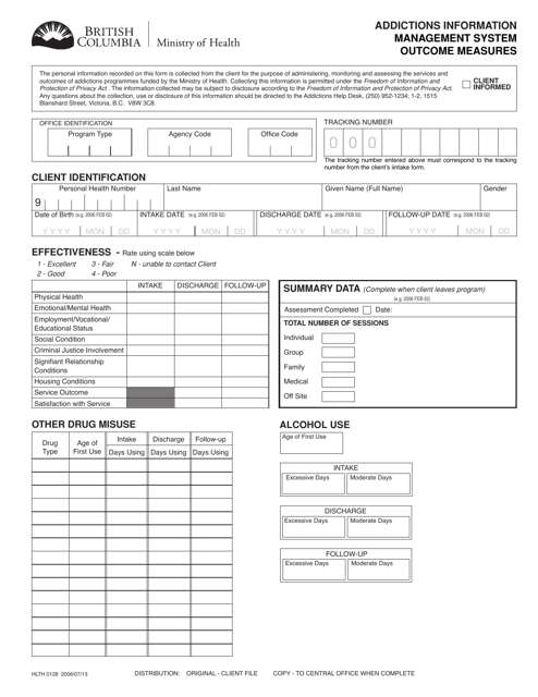 Form HLTH0128  Printable Pdf